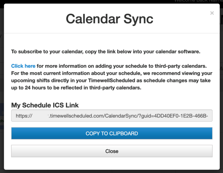 Can I sync my schedule with Google or Apple Calendar